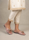 Sandalez Pink Bow Flat Slides